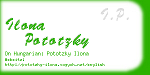 ilona pototzky business card